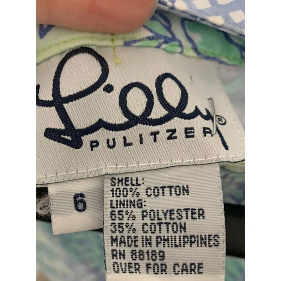 Vintage Lilly Pulitzer Capri Pants Size 6 Crabs and Lobsters, High Waist (Q47) - Picture 5 of 6